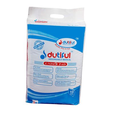 Dutiful underpads 10 pcs, size 60 * 90 cm large size (pack of 1)