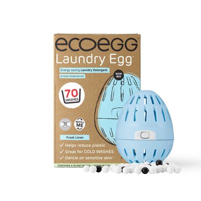 Ecoegg Laundry Egg | Detergent & Fabric Conditioner Replacement | Solid | Non Bio, No Enzymes, Phosphates, Bleach (Fresh Linen)