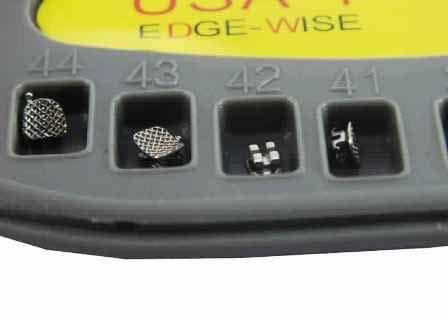 ADDLER ORTHO PREMIUM EDGE WISE 0.18 BRACKETS 3.4.5 WITH HOOKS USA-1. FINE LASER WELDED MESH COMPATIBLE WITH 3M DENTAL