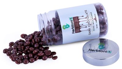 HerbtoniQ Dark Chocolate Hair Removal Depilatory Hard Wax Beans (120g)