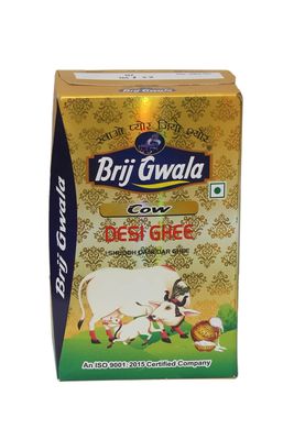 BRIJ GWALA Desi Cow Ghee |Made Traditionally From Curd | Cow Ghee For Better Digestion And Immunity | 1 Ltr-1