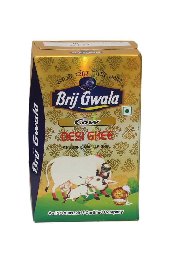 BRIJ GWALA Desi Cow Ghee |Made Traditionally From Curd | Cow Ghee For Better Digestion And Immunity | 1 Ltr-1