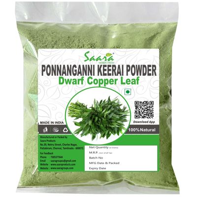 Saara Herbal Fresh Original Ponnanganni Powder 300g | Ponnanganni Keerai Podi | Dwarf Copperleaf Leaf Powder | Gudari Saag
