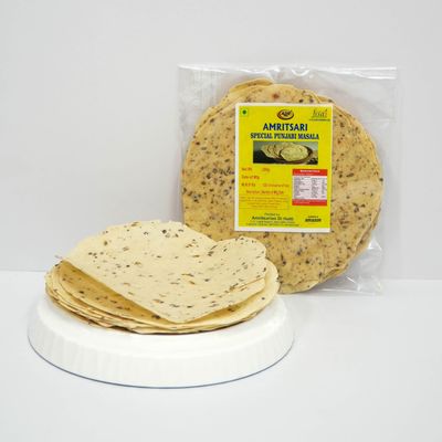 ADH Amritsari Masala Papad || Medium Spicy || Urad Dal Papad ||Homemade || Dal Snacks Papadums, 200 Grams