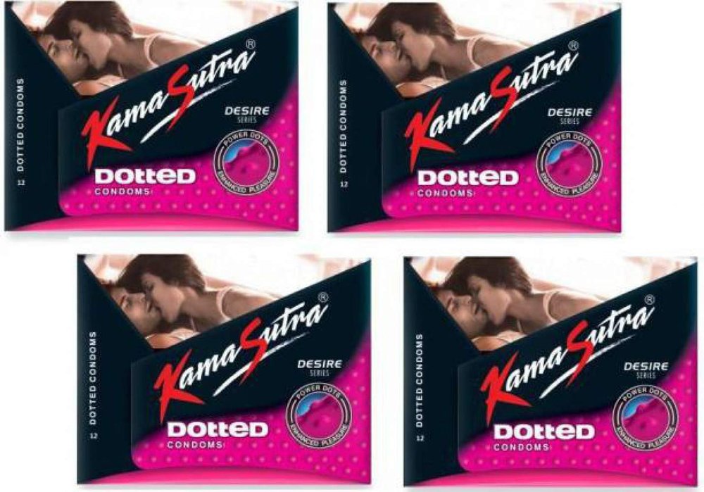 kama Sutra Dotted Condom Pack of 4 * 12