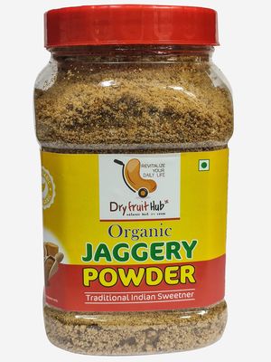 Dry Fruit Hub Gud Jaggery Powder 400gms Chini Substitute Fresh Gurh Powder [Pure, Natural, No Preservatives Added], Vellam Powder, Gurr