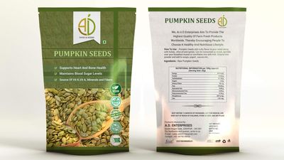 A D Food & Herbs Organic Pumpkin Seeds| Raw Pumpkin Seeds|Great Source of Fiber, Omega 3 & Omega 6 | Immunity Booster Fibre(Unsalted - 100 GMS)