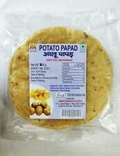 ADH Banarasi Aloo Papad ||Ready to Cook Flat Bread Potato Crisp ||Snack Chips & Crisp ||Authentic Indian Snack ||Handmade in Banaras |Pack of 200 Grams