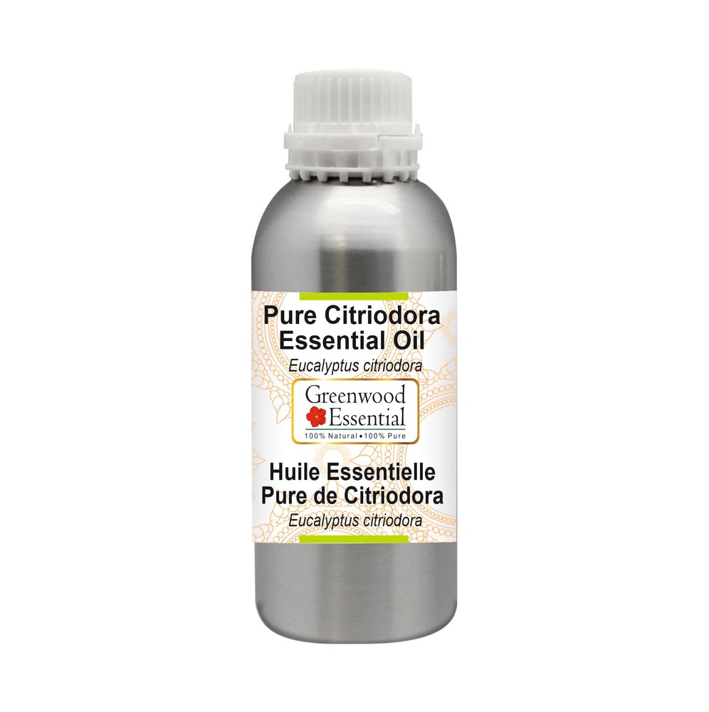 Greenwood Essential Citriodora Essential Oil (Eucalyptus citriodora) Pure | Non-Sticky | Non-greasy | Lightweight | Men & Women | All Skin Types | Steam Distilled 300ml