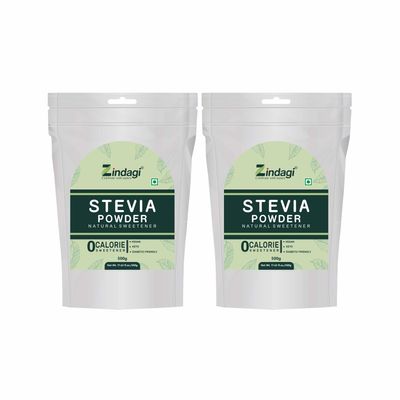 Zindagi Stevia Powder (Rab A 99%) Extract | Stevia Sugar Free Powder | Diabetic Friendly Sweetener | 1kg