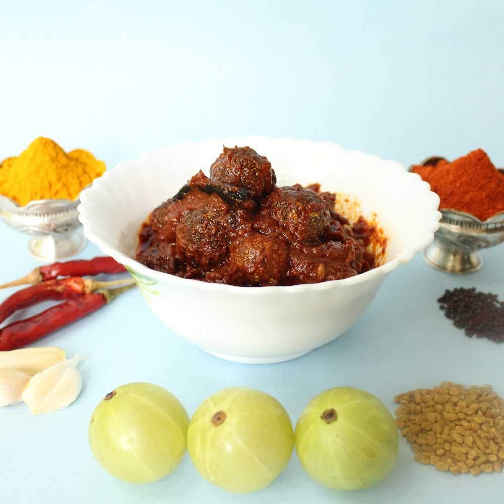 Sitara Foods Usirikaya Pachadi Amla PickleAmla Achar Homemade Andhra Style 250 Grams Pack