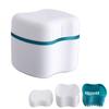 Retainer Cleaning Case, Denture Case, Denture Brush Cups Bath,Dentures Container with Strainer Basket Holder for Travel view 1