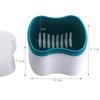 Retainer Cleaning Case, Denture Case, Denture Brush Cups Bath,Dentures Container with Strainer Basket Holder for Travel view 2