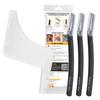 Rubab Men Transparent Beard Shaper & 03 Beard Razor Pen Combo Kit | Perfect Beard Shape, Neck & Side-Burns Cut Line at Home | No More Salon Wait view 1