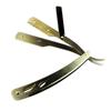 Stainless Steel Straight Edge Barber Shaving Razor Folding Straight Razor Gold Single Edge Replaceable Blades fit for All of Double Edge Razor Blades (Gold) view 4