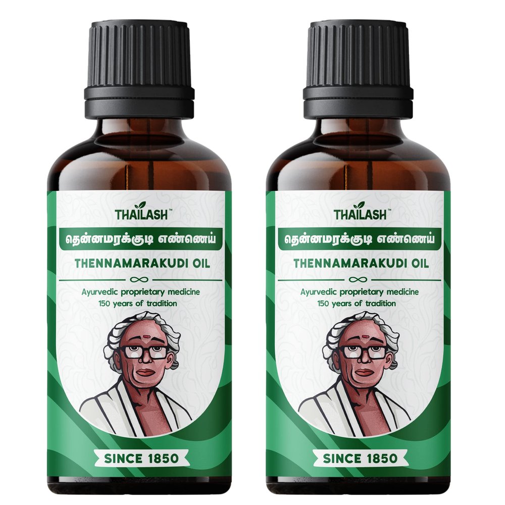 Thailash Thennamarakudi Oil From Original Thennamarakudi Origin Ayurvedic Pain Relief Oil for Joint, Muscular Pain 2 Count Of 100ML Pack