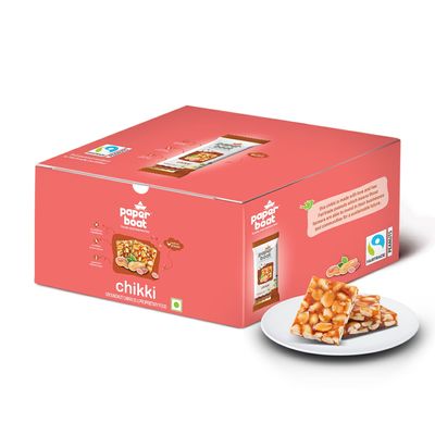Paper Boat Chikki, Peanut Bar, No Added Preservatives and Colours | Gajak | Sweets | Made with Jaggery | Gazak (Pack of 30, 25 grams Each)
