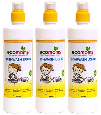 Ecomoms - Natural Dishwash liquid - 500ml (Buy 2 get 1 free)
