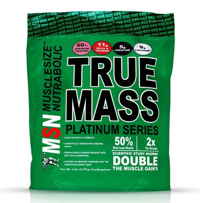 MSN TRUE MASS PLATINUM SERIES(6lbs) Weight gainer (strawberry)