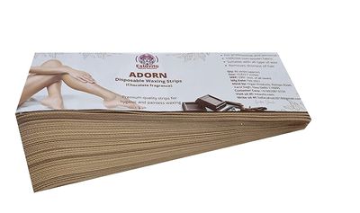 ESTAVITO ADORN WAX STRIPS HAIR REMOVER 85PCS | CHOCOLATE FRAGRANCED |100GSM PREMIUM | Non woven Fabric for Smooth Waxing Experience.