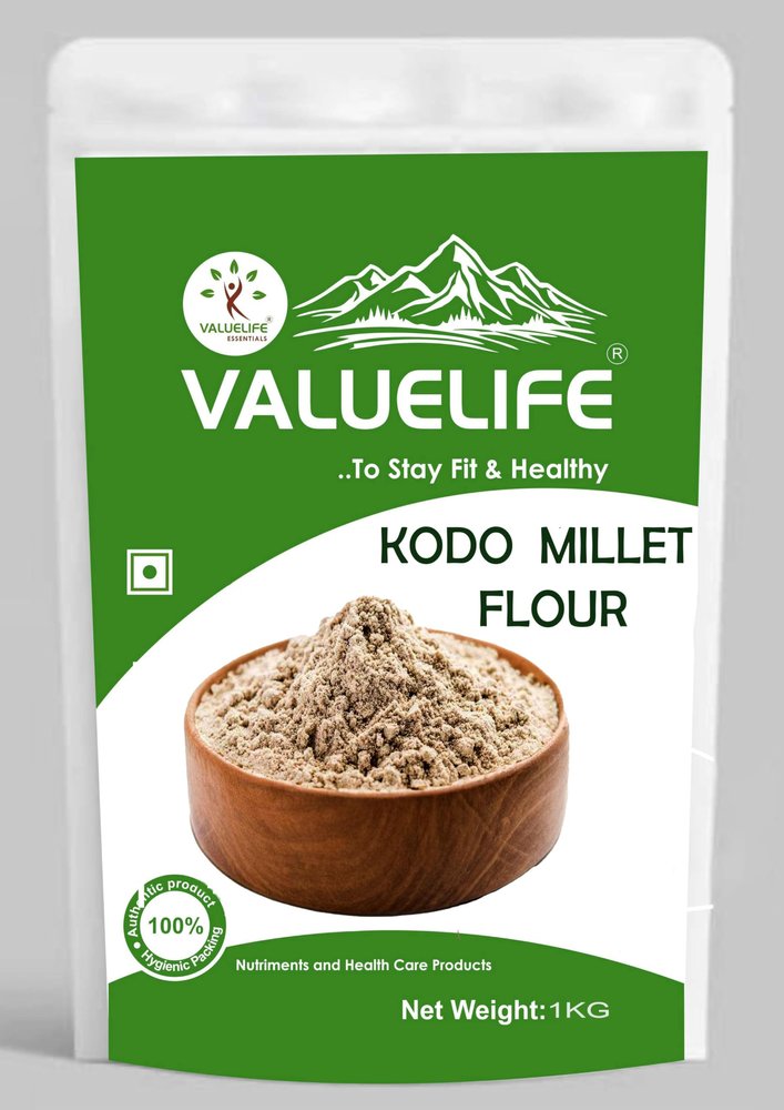 Value Life Kodo Millet Flour 1KG Pack  Finely Ground Kodo Millet Flour for Recipes and Kitchen Use (1KG)
