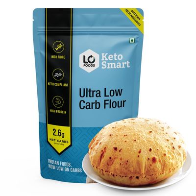 Lo! Foods Ultra Low Carb Keto Atta (1 Kg)| Dietitian Recommended Keto Smart Flour | Lab Tested Food Products
