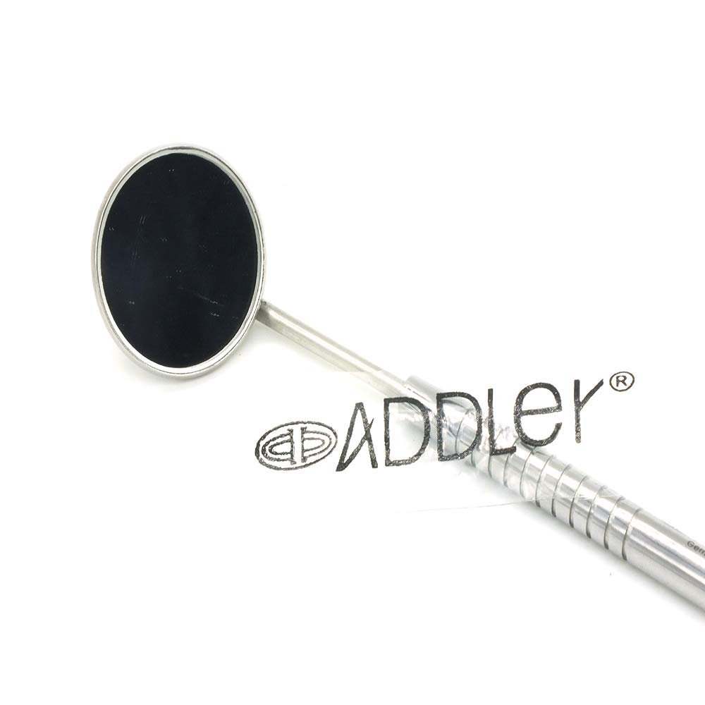 ADDLER Dental Mouth Mirror PREMIUM With Handle QTY 5 pcs, SIZE 5 NO RUST FOG RESISTANCE