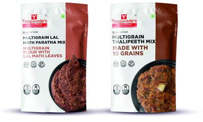 Tanawade's Smart Food Lal Math Paratha Dual Combo-11, Instant Lal Math Paratha, Thalipeeth Mix, Ready to Cook, Home Food with Hand Picked Flavours, Pack of 2 (one of Each)