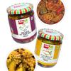 Add me 4 in 1 Pickle Combo Pack. Mango Pickles Aam ka achar 500gm, Mixed Pickles mix achar of ker lasoda mango chilli lotus stem lime 500gm, Sweet nimbu achar lime pickles without oil 600gm, green chilli mirch achar pickles 500g, Total 2.1 kg view 3