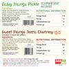 Add me Combo Pickle Original Rajasthani aam ka achar, and Chunda Pickle Sweet Mango Chutney with jeera 200g chundo khatta meetha Without Oil Mango Chutney Glass Pack view 2