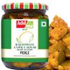 Add me Combo Pickle Original Rajasthani aam ka achar, and Chunda Pickle Sweet Mango Chutney with jeera 200g chundo khatta meetha Without Oil Mango Chutney Glass Pack view 3