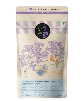 Blue Tokai Coffee Roasters Kalledevarapura Estate PSD - Medium Roast | Home Espresso Grind 250g | 100% Arabica Beans | Specialty Coffee | Freshly Roasted Ground Coffee