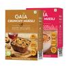 GAIA Muesli Combo Pack Nutty Delight 400 gm and Strawberry Crunchy 400 gm |High Fiber |Source of Protein |Zero Trans Fat |Light and wholesome breakfast choice| Healthy and Nutritious(Super Saver Pack) view 1