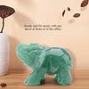 2inch Crystal Elephant Figurines, Natural Jade Carved Elephant Wealth Lucky Figurines for Home Decoration Furnishing Article(Green Aventurine) view 2