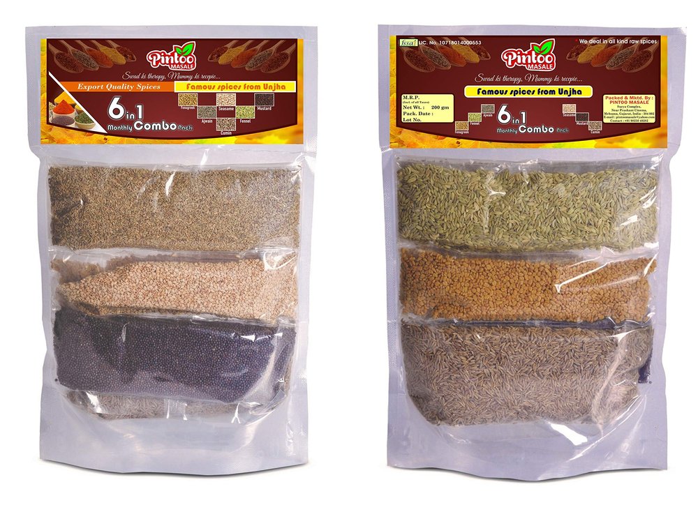 6 in 1 UNJHA Spices Combo Pack (400 GM)