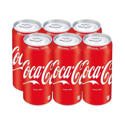 Coca-Cola Original Taste Soft Drink Can, 300 Ml (Pack Of 6)