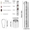 CANVUE 7 Days Pill Case, Portable Aluminium Alloy Weekly Pill Organizer with 7 Compartments, Waterproof Medicine Holder, Keychain and Carabiner view 4