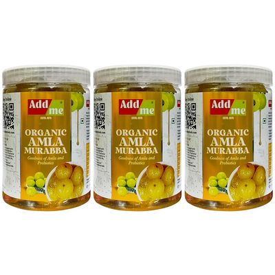 Add me Sweet Dry Amla Murabba Candy Organic, 1Kg X 3 (Dry Pet Jar Without Syrup) Combo Pack of 3 Immunity boosters | Traditional Indian Recipe, Organic Awla Murabba, Indian Gooseberries, Perfect for Meals and Snacks