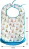 Waterproof Adult Senior Elderly Bib Apron Mealtime Clothing Protector with Detachable Crumb Catcher (Plaid) view 2