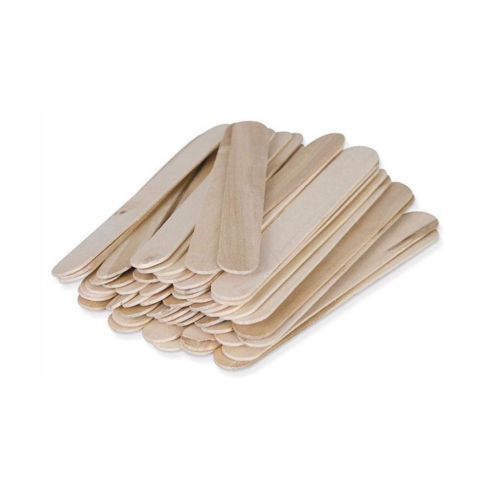 ENEI 365 ; Serve to Wooden Professional Disposable Wax Knife/Spatula/Applicator,tongue depressor for doctor, waxing application wooden 100 pcs Box