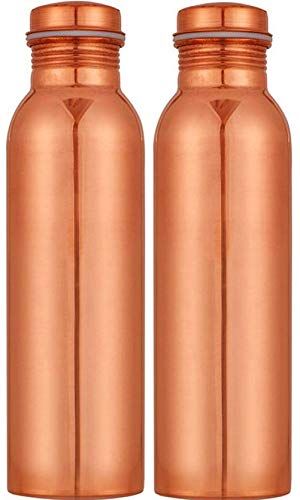 Aditya Shopping Pure Copper Premium Plan Bottle with Ayurvedic Benefits Yoga Bottle (Pack of 2)