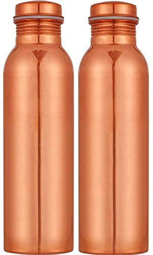 Aditya Shopping Pure Copper Premium Plan Bottle with Ayurvedic Benefits Yoga Bottle (Pack of 2)
