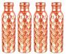 Aditya Shopping Pure Copper Luxury Daimond Bottle with Ayurvedic Benefits Yoga Bottle (Pack of 4) view 1