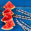 Party On Tap Watermelon Paper Straws - Pack of 100 Biodegradable and Disposable Watermelon Theme Party Decorations - 7.75 Inches view 3