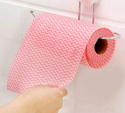 AR Mall Washable And Reusable Absorbent Microfiber Cleaning Wipes Roll for kitchen (1 Pcs) -50 wipes
