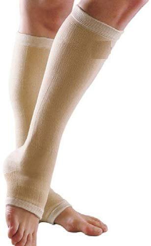 IRIS Medical Knee High Open Toe Compression Stockings(Women&Men) Firm Support 20-30mmHg,Graduated Toeless Knee Support Stockings Hose for Swelling,Varicose Veins,Lymphedema(2 pc)