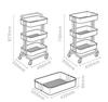 CIPLA PLAST Multipurpose 3 Tier/Layers Kitchen Trolley Rack/Shelf Utility Cart with Wheels for Vegetables and Other Stuffs Saving Home Storage Organizer Racks and Self with Wheel - White view 3