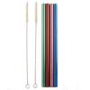 Norpro Stainless Steel Metallic Smoothie Drinking Straws with 2 Cleaning Brushes, view 1