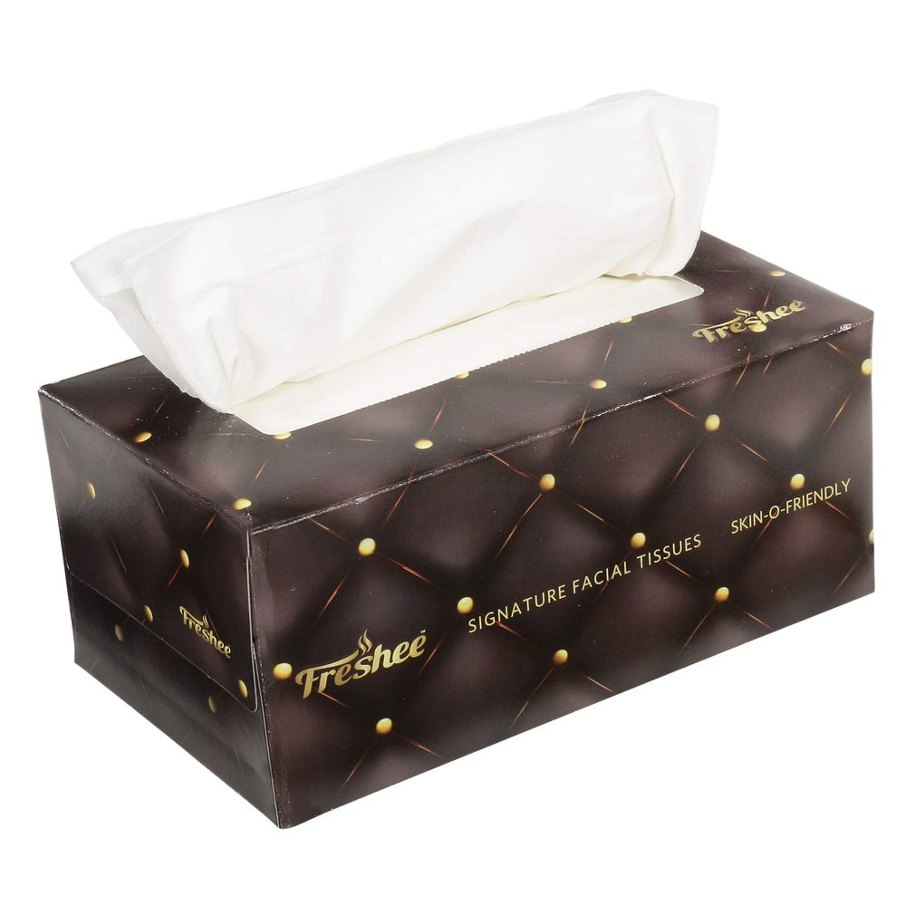 Freshee 2 Ply Signature Facial Tissue Paper Napkin Box 200 Pulls Soft Tissue Paper Pack Of 1
