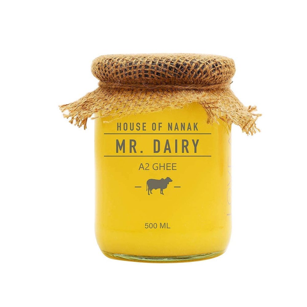 MR.DAIRY A2 Desi Cow Ghee (1000 ml) |Vedic Bilona Method|Traditional Curd Churned|Lab Tested| Organically Made Danedar Ghee | Grass Fed Sahiwal And Gir Cow |Glass Jar